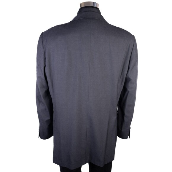 Hickey Freeman "CORSAIR" Sport Coat Suit Jacket Blazer Sz 46L Two Button Solid - Picture 5 of 11